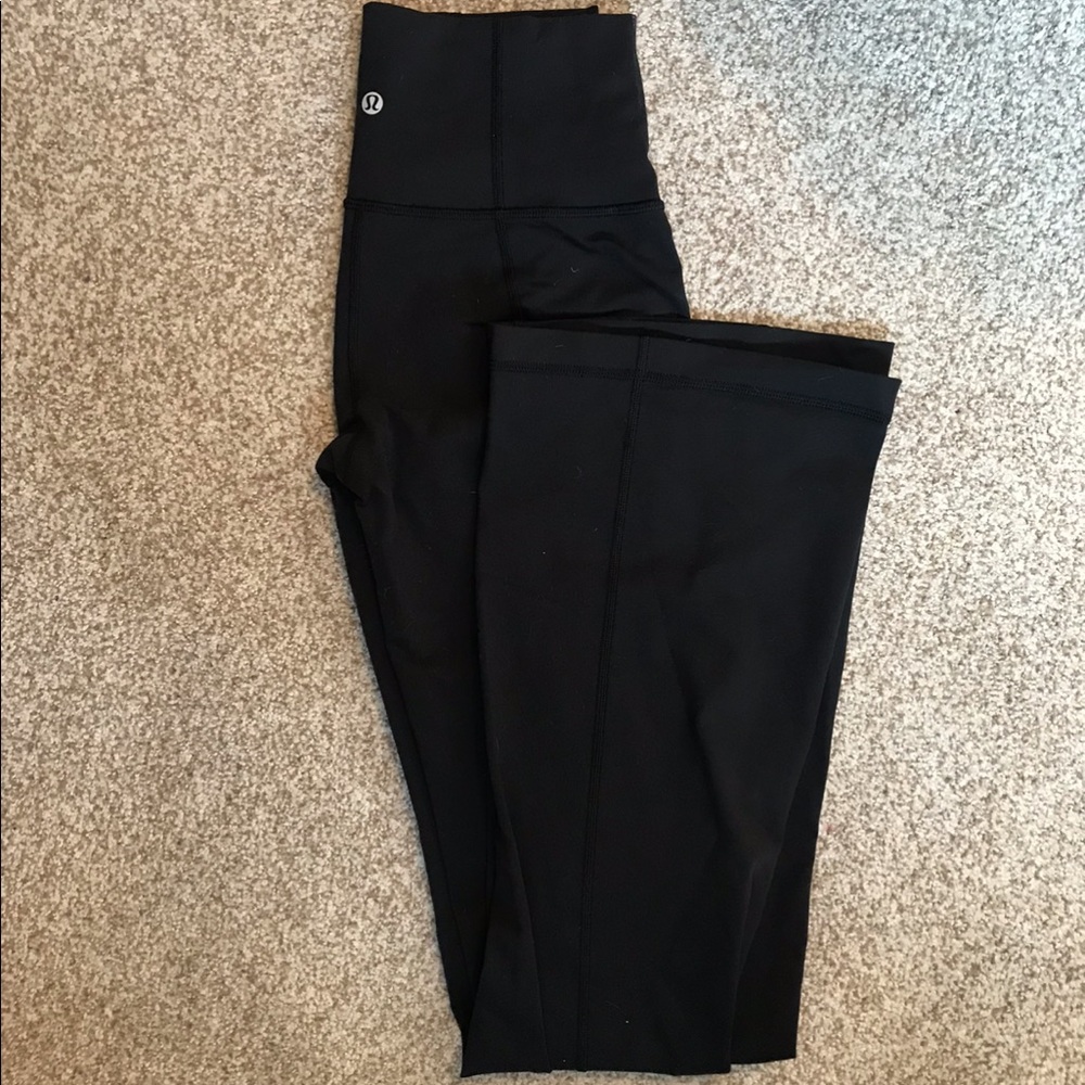 Lululemon black leggings 4 wide leg